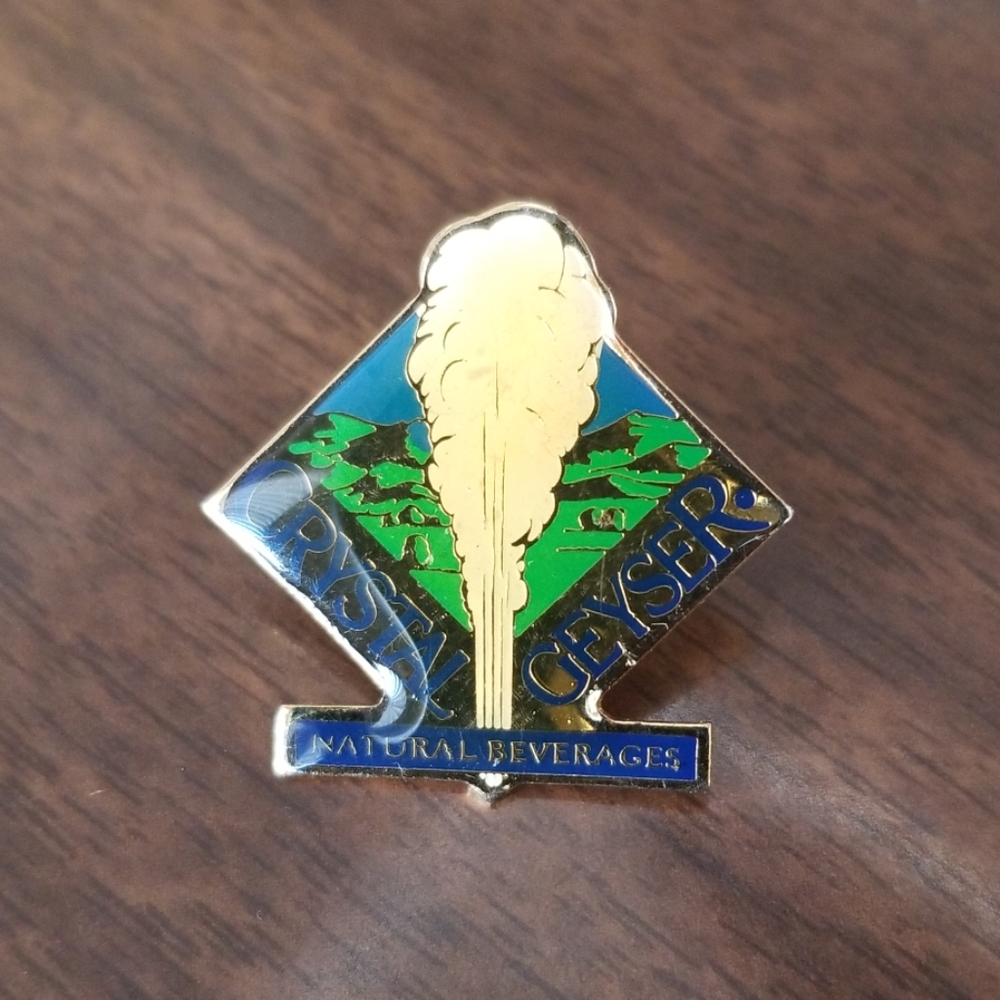 Crystal Geyser commemorative lapel pin